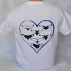 Humpback Whale Valentine Fluke t-shirt - White - short-sleeved Unisex