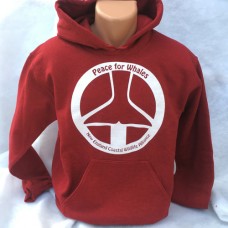 Peace For Whales Sweatshirt- Antique Cherry - hoodie Adult