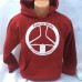 Peace For Whales Sweatshirt- Antique Cherry - hoodie Adult