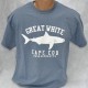 Great White Shark t-shirt - Heather Indigo - short-sleeved Unisex